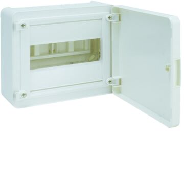 Caja de superficie golf vf con 1 fila 8 módulos opaca blanca+regleta