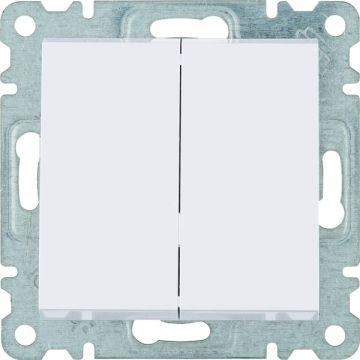 Interruptor doble lumina2 blanco polar