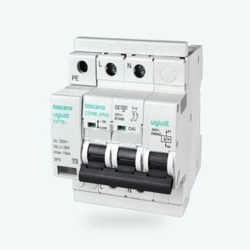 Transitoria 15ka y permanente 240vac con iga 2x20a, bifásico, precableado