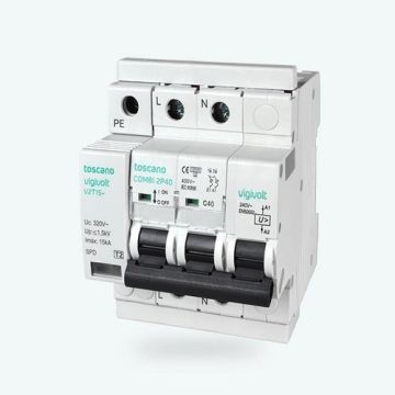 Transitoria 15ka y permanente 240vac con iga 2x63a