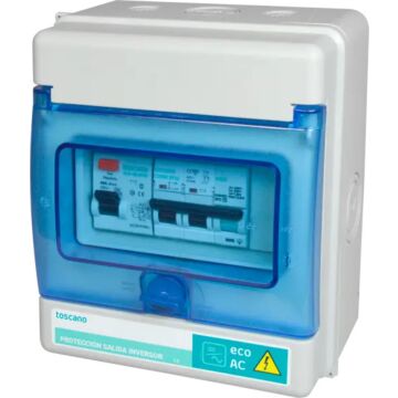 Cuadro de proteccion alterna monofásica de 40 a con diferencial tipo a de 30ma. con protector de sob