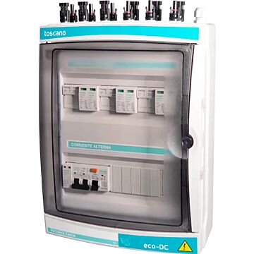 Cuadro de proteccion fotovoltaica para 2 entradas de string's 1000 vdc con proteccion cortocircuito