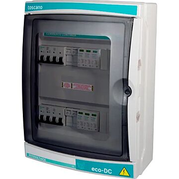 Cuadro de proteccion fotovoltaica para 2 entradas de string's 1000 vdc con proteccion cortocircuito
