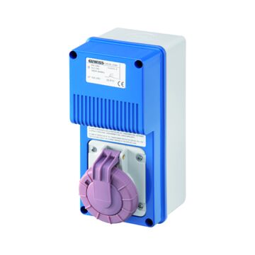 Base fija interbloqueadas vertical - con fondo - trasformador de seguridad - 2p 16a 230/24v 160va - ip67