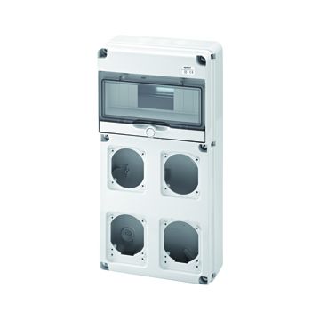 Cuadro q-din10 4 bases 16/32a ip65