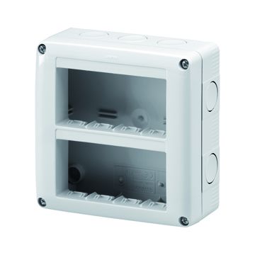 Caja mec. sup. system 8m (2x4) vert.ip40