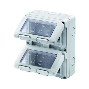 Caja mec. sup. system 8m (2x4) vert.ip55