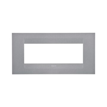 Placa geo - tecnopolímero barnizado - 6 módulos - titanio - chorusmart