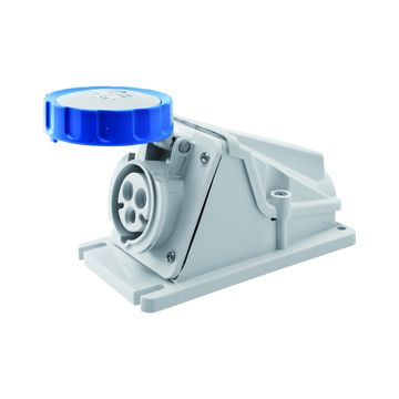 Base fija 90° sup. ip67 2p+t 32a 230v