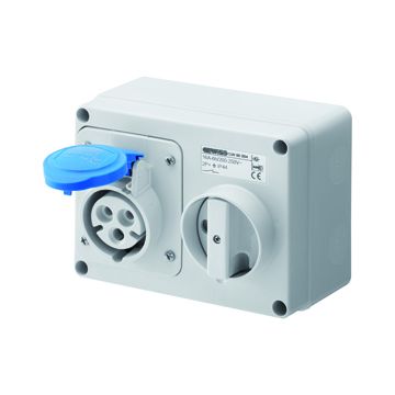 Base interbl. c/f. hz 2p+t 16a 230v