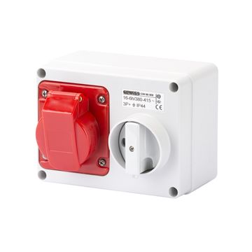 Base interbl. c/f. hz 3p+t 16a 400v