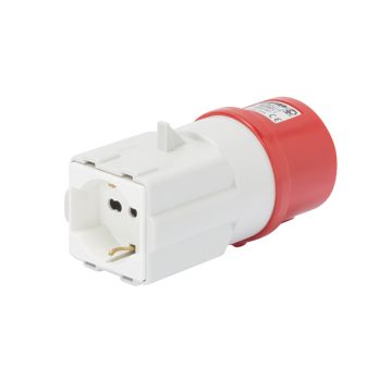 Adaptador ic 3p+n+t 400v-2p+t unel/biv.