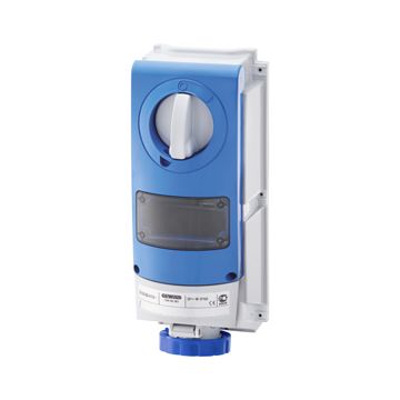 Base fija interbloqueadas vertical - sin fondo - para montar aparatos modulares - para usos severos - 2p+t 16a 200-250v-50/60hz 6hp66