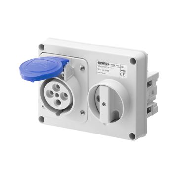 Base interbl. s/f. hz 3p+n+t 16a 230v