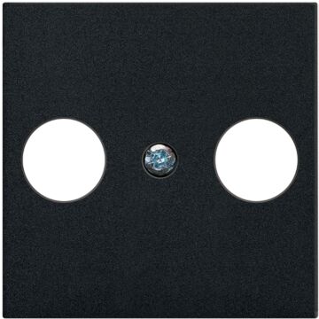 Tapa para toma de señal r-tv+sat negro mate simon 270