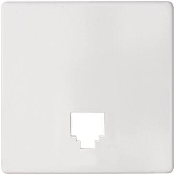 Placa para tomas telefónicas con conectores rj11 y rj12 blanco mate simon 82 concept