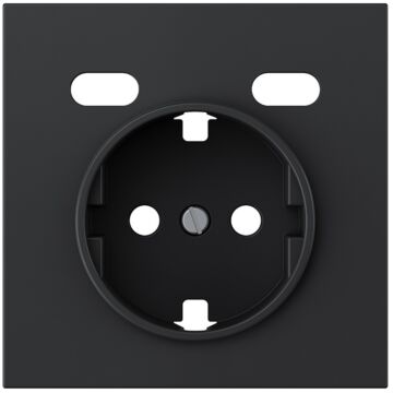 Tapa para schuko + 2usb c+c negro mate simon 360