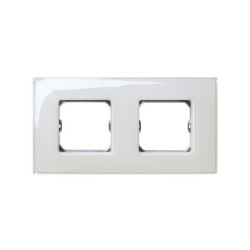 Placa simon 27 neos con 2 módulos anchos o 4 estrechos marfil