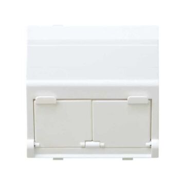 Adaptador universal 2 conectores blanco nieve simon 75
