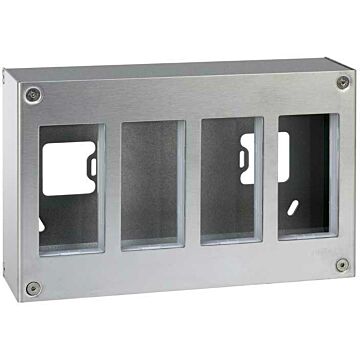 Caja pared metál.superficie 4 mód.dobles