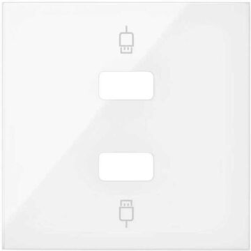 Tapa para 2 conectores usb 2m