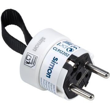 Clavija extraplana lateral 16 amperios y sistema de fácil extracción simon