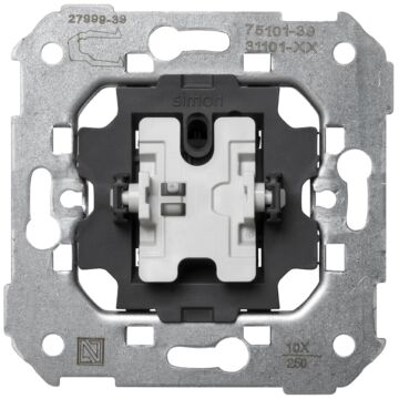 Interruptor unipolar 10 ax 250v~ con sistema de embornamiento rápido simon 75