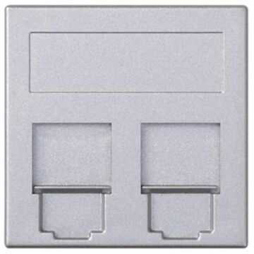Placa v&d plana cg 2 rj45 keys./syst. al
