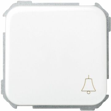 Pulsador con grabado campana 10 a 250v~ y sistema de embornamiento rápido blanco simon 31