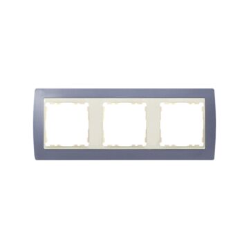 Marco para 3 elementos lila interior marfil simon 82