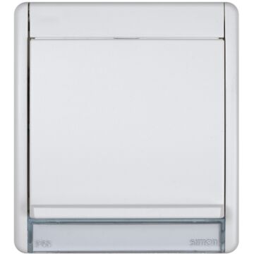 Base de enchufe schuko monobloc 10-16a 250v~ con t.t. lateral con emb. a tornillo para superficie blanco simon aqua