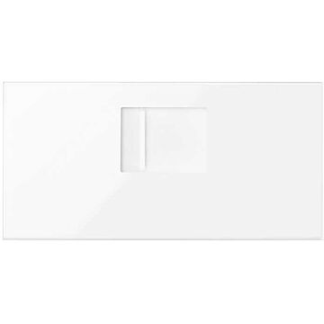 Tapa de voz y datos con guardapolvo para 1 conector rj45 blanco brillante simon 100