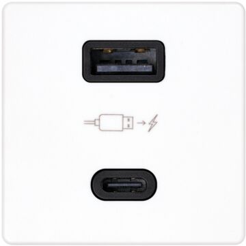 Cargador usb doble a+c 30w power delivery blanco simon 27