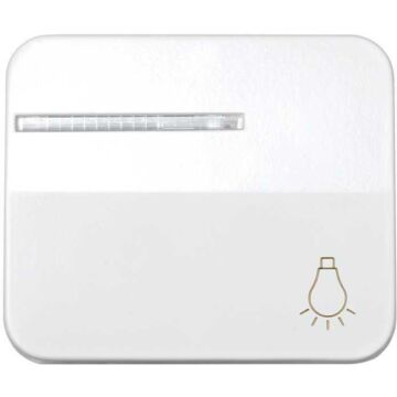 Tecla individual con visor y grabado luz para pulsador blanco simon 75