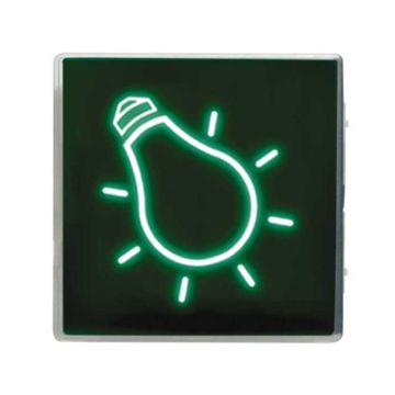 Tecla luminosa luz simon 82 para interruptor y pulsador blanco nieve