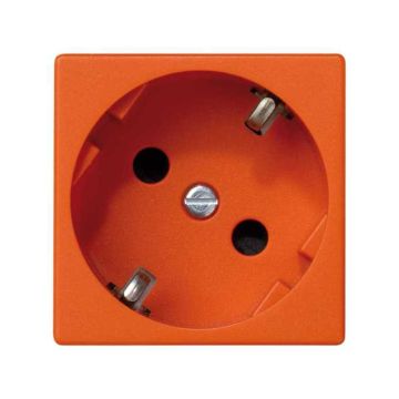 Base enchufe schuko emb.rápido naranja