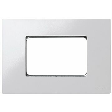 Marco de 3 medios elementos blanco con bastidor para caja americana simon 27 play