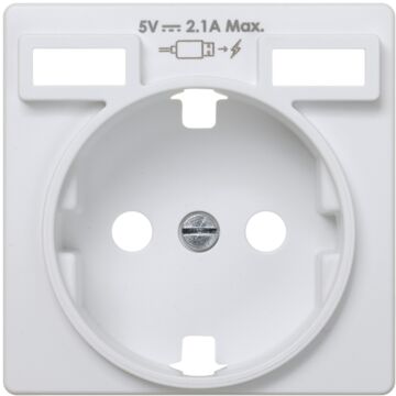 Tapa para base schuko con carg. 2xusb