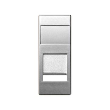 Tapa informática universal simon 82 centralizaciones con 1 módulo rj45 aluminio
