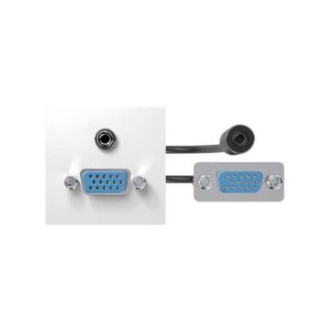 Placa conector+lat vga/minijack, h/h, bl