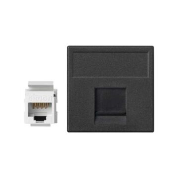 Placa v&d plana cg+1 rj45 cat.6 utp gr.