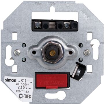 Regulador-interruptor de luz giratorio de 40 a 300 w/va simon 75