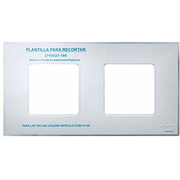 Funda intercambiable para marco 2 elementos transparente simon 27 play