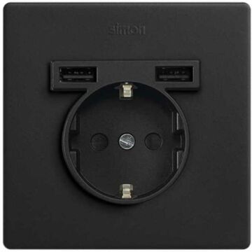 Kit monoblock schuko + 2 usb 1 elemento