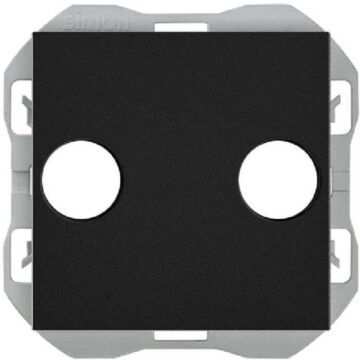 Tapa para toma de señal r-tv+sat negro mate simon 270