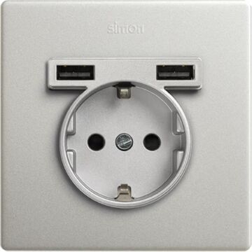 Kit monoblock schuko + 2 usb 1 elemento