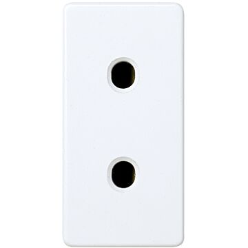Base de enchufe bipolar 16 a 250v~ de medio elemento con dispositivo de seguridad y emb. a tornillo blanco simon 27 play
