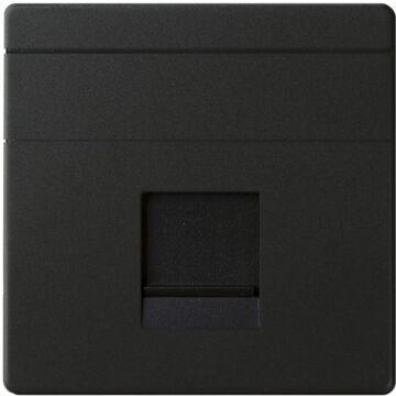 Placa v&d univ. plana c/g.polvo p/1 rj45