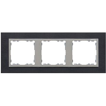 Marco para 3 elementos pizarra interior aluminio simon 82 nature