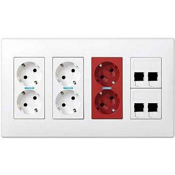 Kit pared sai para 4 rj45 3m 4 mód. bl.